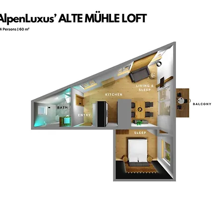 Alte Muehle Loft - Balcony & Car Park By Alpenluxus Appartements