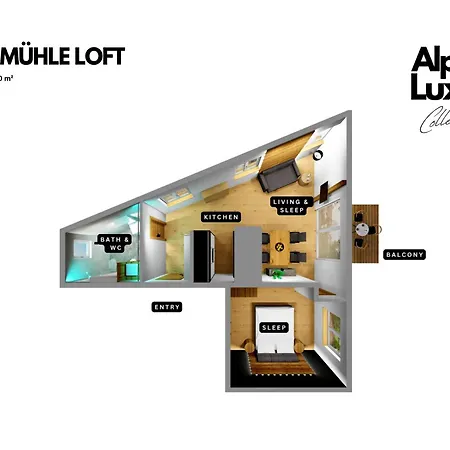 Alte Muehle Loft - Balcony & Mountain View * ブリックレック